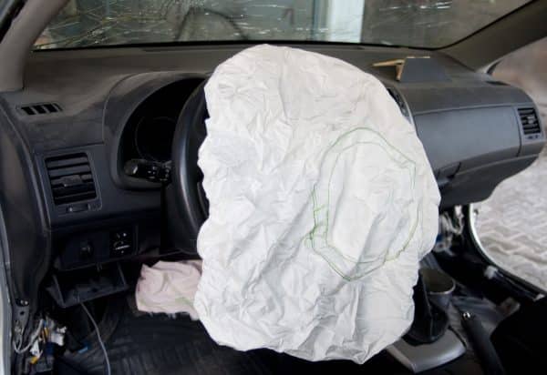 Airbag after an accident