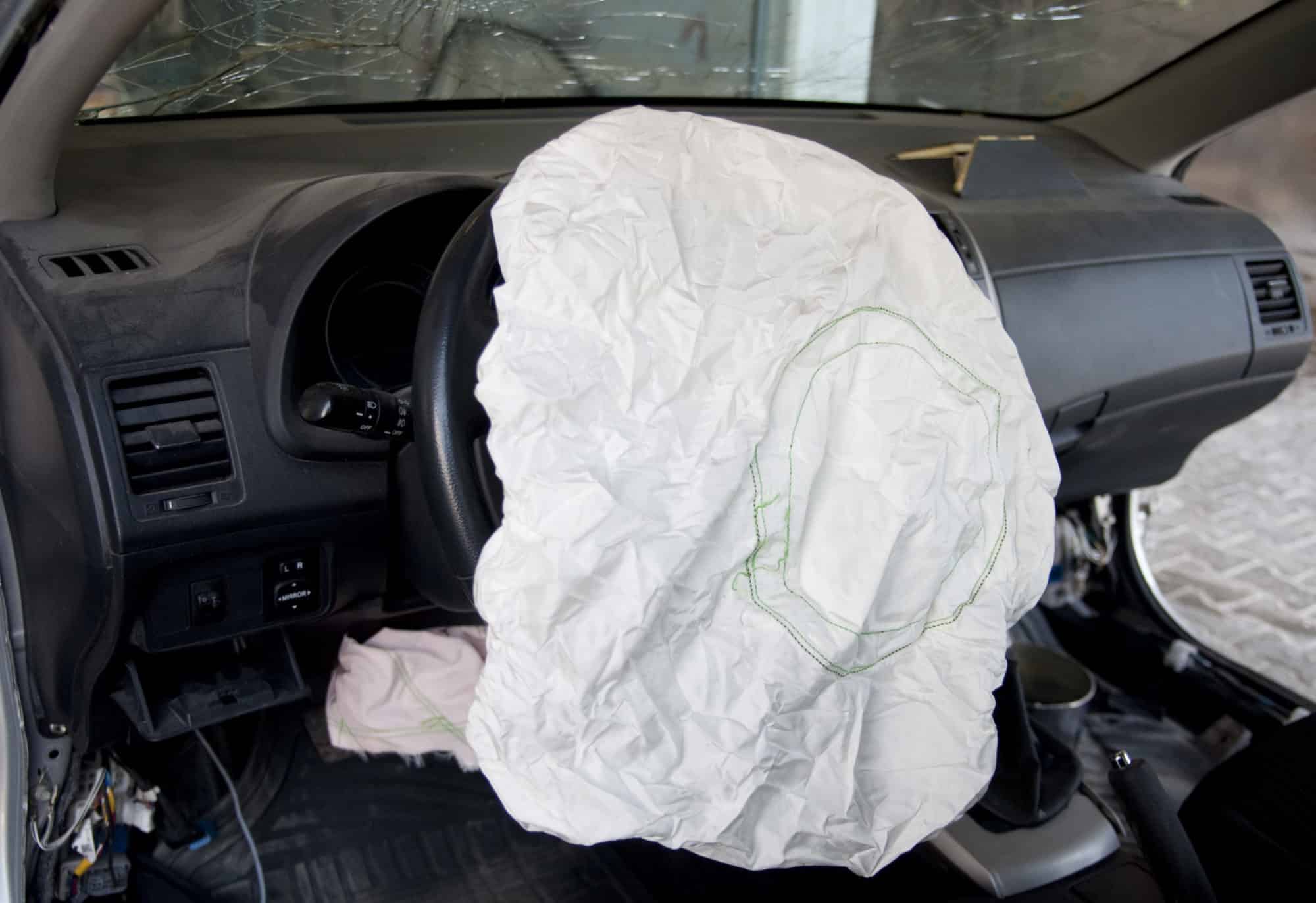 Airbag after an accident