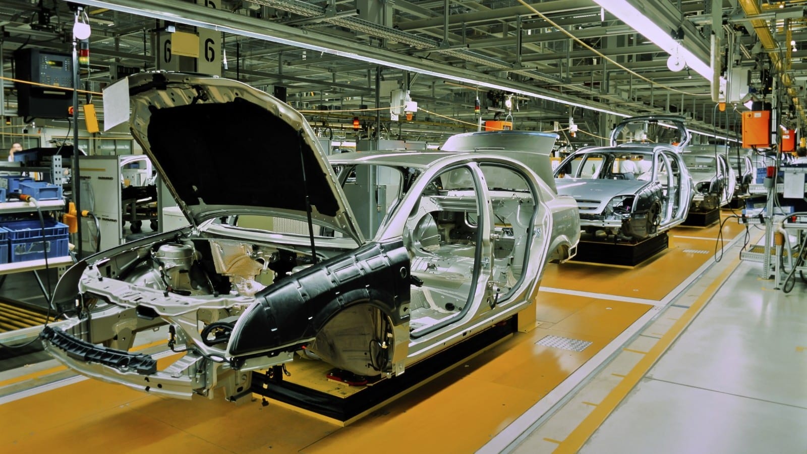 Car Assembly Line Stock Photo